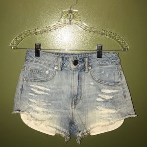 American Eagle Outfitters Hi Rise Ripped Shorts